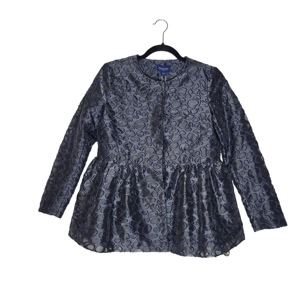 Avon Lane Tuckernuck Channing Bubble Top XS Black Old Money Event Jacket Formal